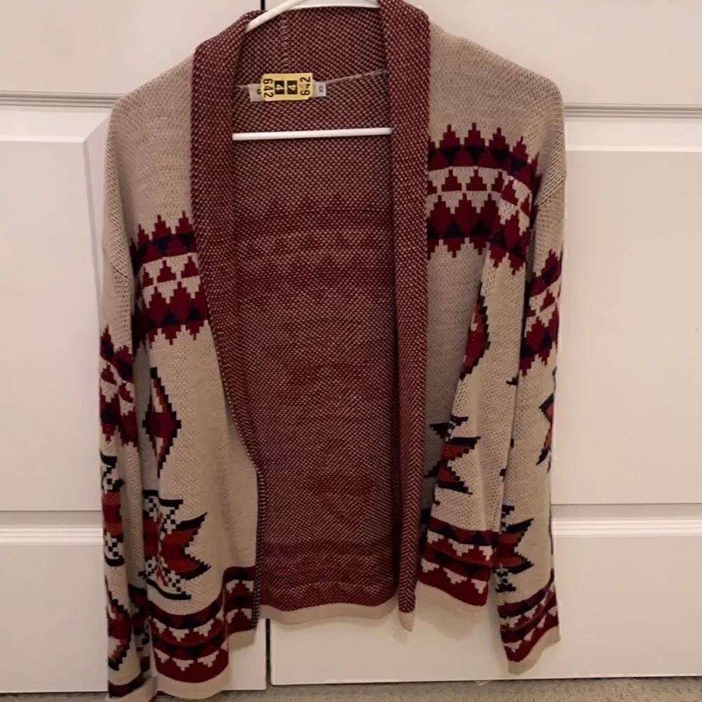 Tribal Print Cardigan XS